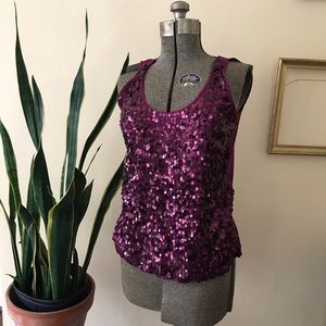 Sequined tank top